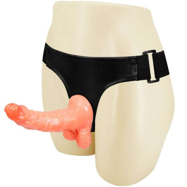 Strap-on realistico donna con imbracatura regolabile e dildo pelle naturale